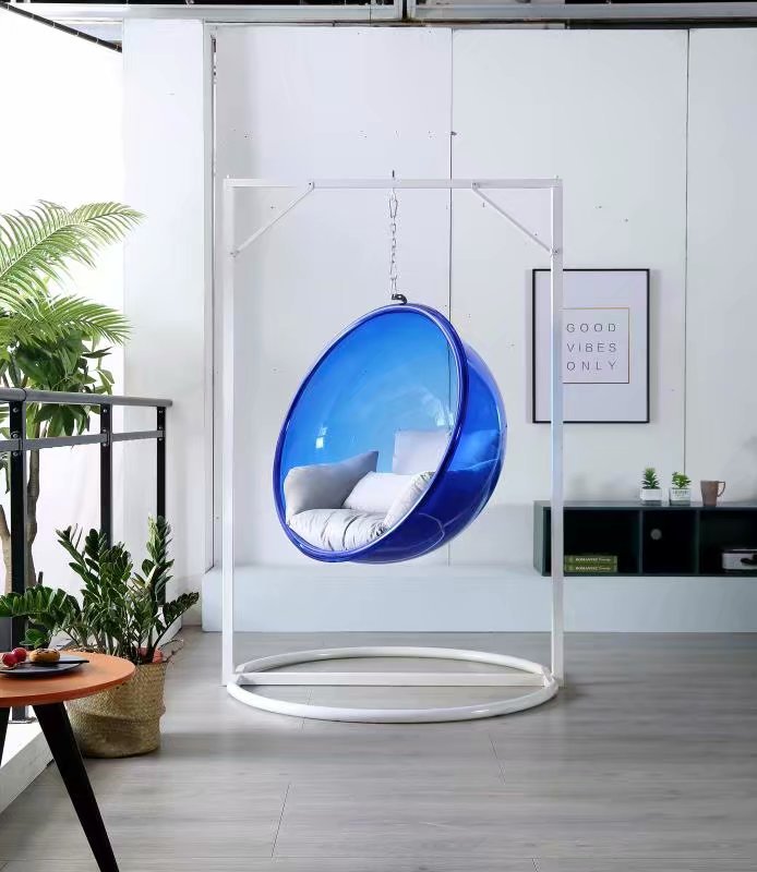 透明泡泡椅网红玻璃球吊椅亚克力吊篮秋千半球形椅吊球太空椅摇椅