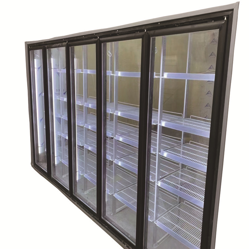 冷冻 冷藏专用冷库中空陈列柜铝合金框玻璃门 中空玻璃 电加热