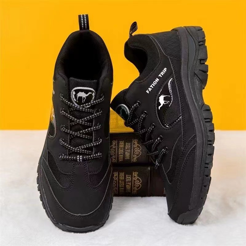 Outdoor Men's Hiking Shoes Comfortable Men's Casual Sports Shoes Warm Thickened Hiking Snow Boots Walking Shoes for the Old