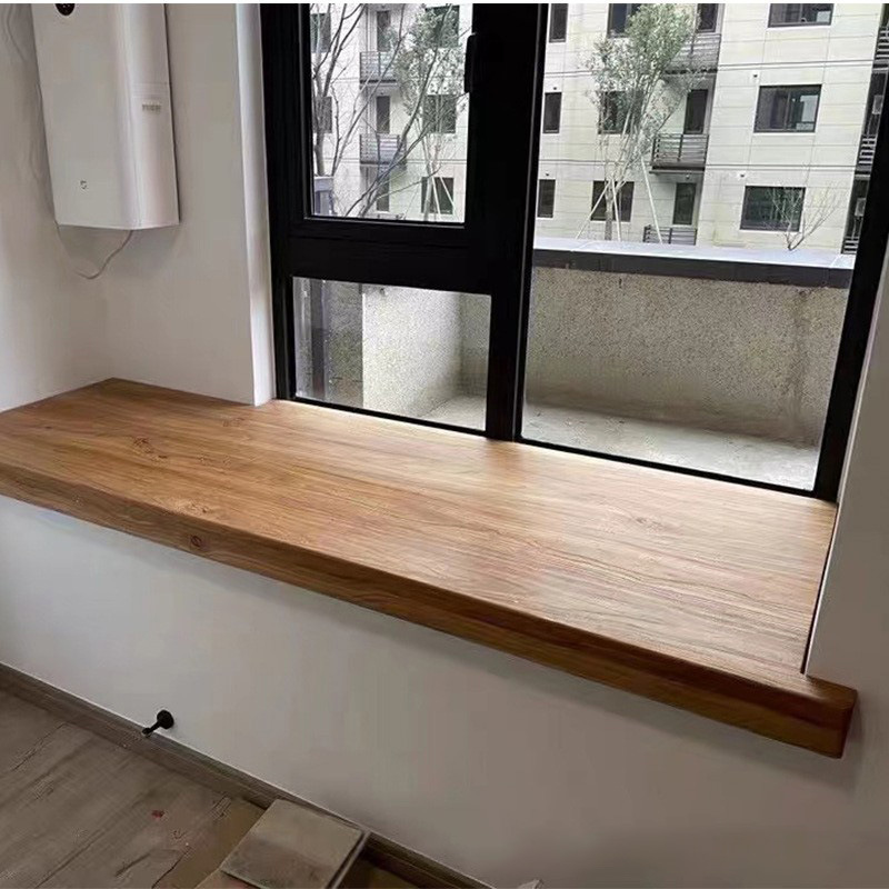 厂家直供木质飘窗台飘窗板榆木板材木板窗台板木窗台台板榆木桌面