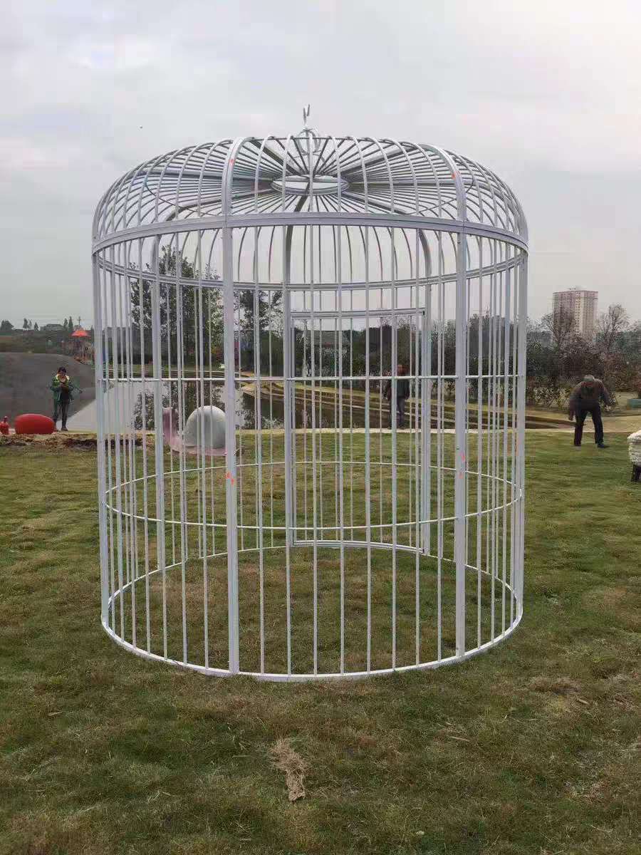 铁艺装饰鸟笼特大号鸟笼八哥虎皮鹦鹉笼落地户外超大型孔雀养鸟笼