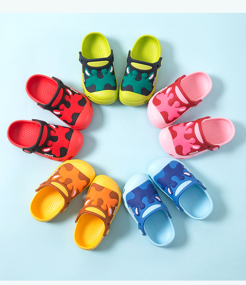 3【清仓】儿童洞洞鞋可爱女童男童夏季室内居家室外中小童宝宝拖