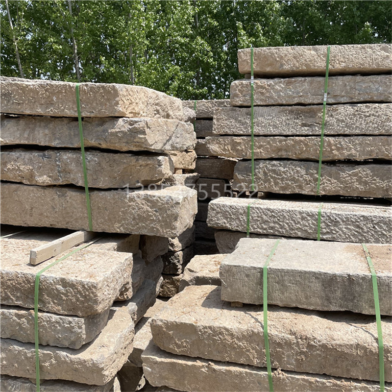 定制铺路老条石 公园花岗岩老石板 广场旧石条踏步石
