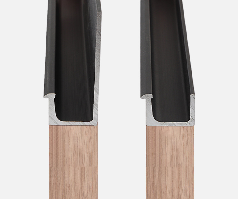 橱柜衣柜子母款拉手高光板哑黑子母款拉手土豪金18板子母款拉手