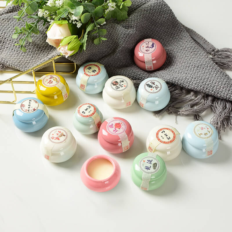 香膏陶瓷罐檀香花香膏二苏旧局鹅梨身体固体护肤凝脂植物香薰