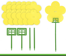 小黄板防水粘虫板花型家用花卉多肉月季双面沾诱虫板灭虫地插包邮
