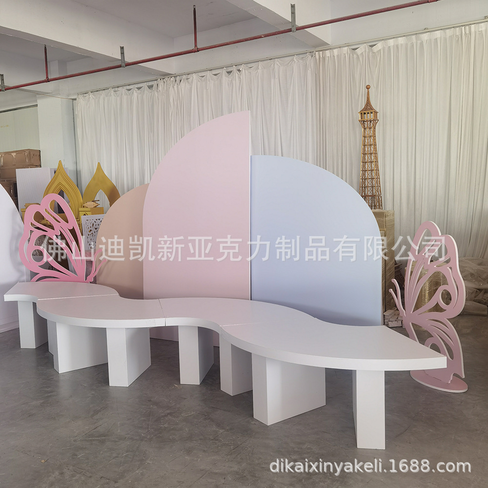 亚克力加工定制厂家白色镜片桌子 工艺品设计制作 加包装处理定做