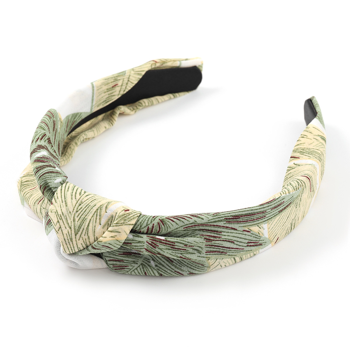 韩国设计感潮流花草印花印染布料布艺宽边打结发箍欧美文艺范头饰