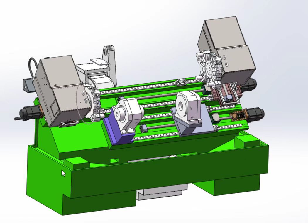 嘉玺金属切削双头车jx-stx72100d双夹座斜床身双头车床