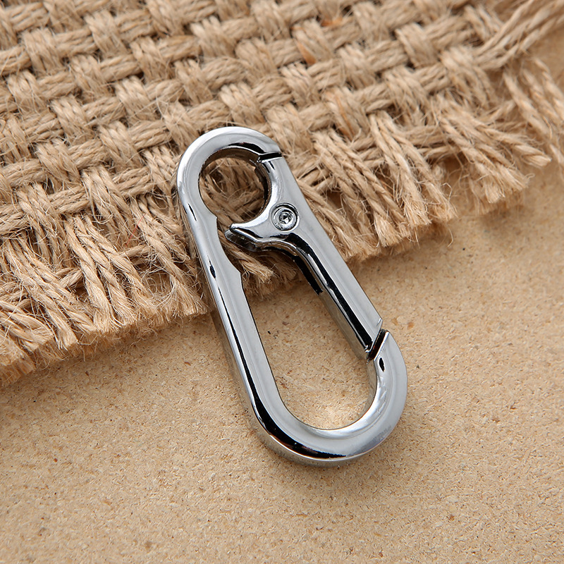 锌合金葫芦登山扣 户外八字扣简约汽车广告钥匙扣配件银色链接扣