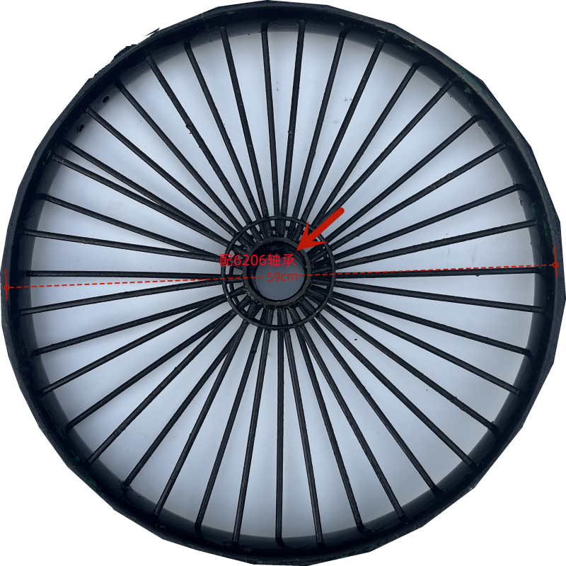 26x2 1/2翻斗车钢圈钢筋圈灰斗车架子车手推车轮40孔80孔厚钢丝圈