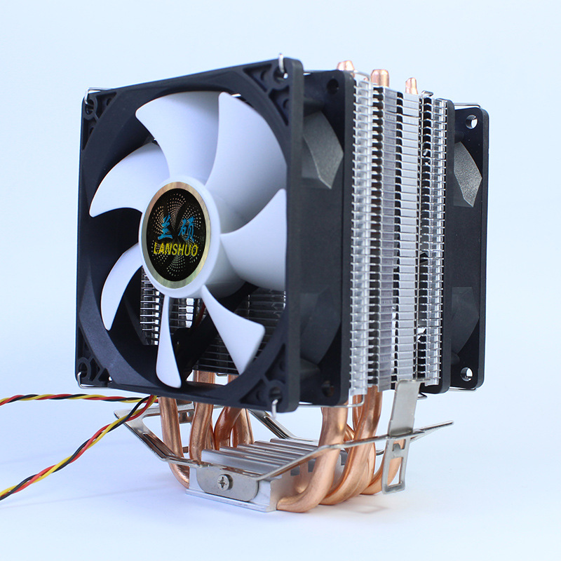 6铜管rbg cpu散热器775amd1155台式电脑主板静音风扇1366 x79 x99