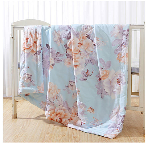 人造棉被棉绸人造棉夏凉被单双人空调被超薄可水洗儿童夏季凉被子