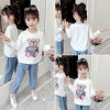 girl Sweater spring clothes children Little Bear printing Pullover Autumn lace Long sleeve Base coat Exorcism One piece On behalf of