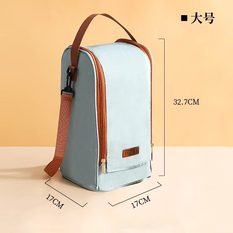 Lunch Box Bag Insulated Bucket Handbag