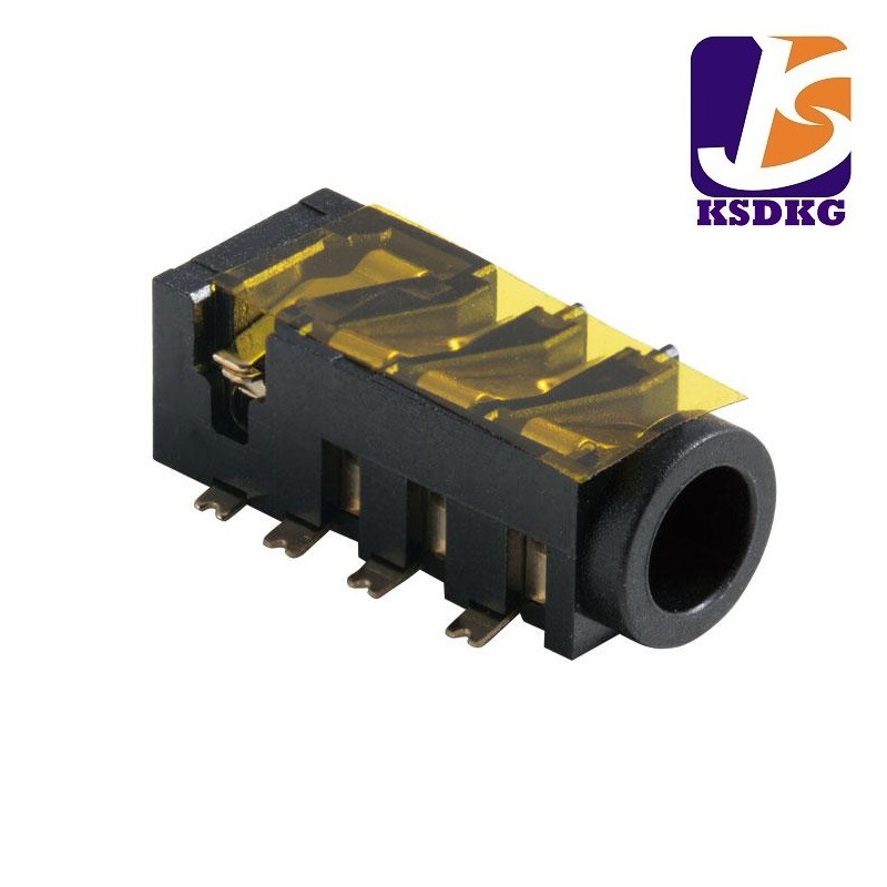 贴片3.5音频母座 贴片式3.5耳机插座镀金 立式3.5声频插口8脚