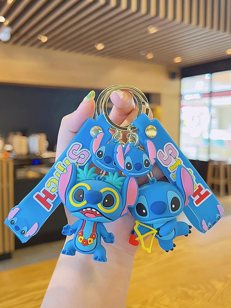 Cartoon Stitch Boys Keychain Ins Trendy High-End Schoolbag Pendant Doll Key Pendants Creative Key Chain