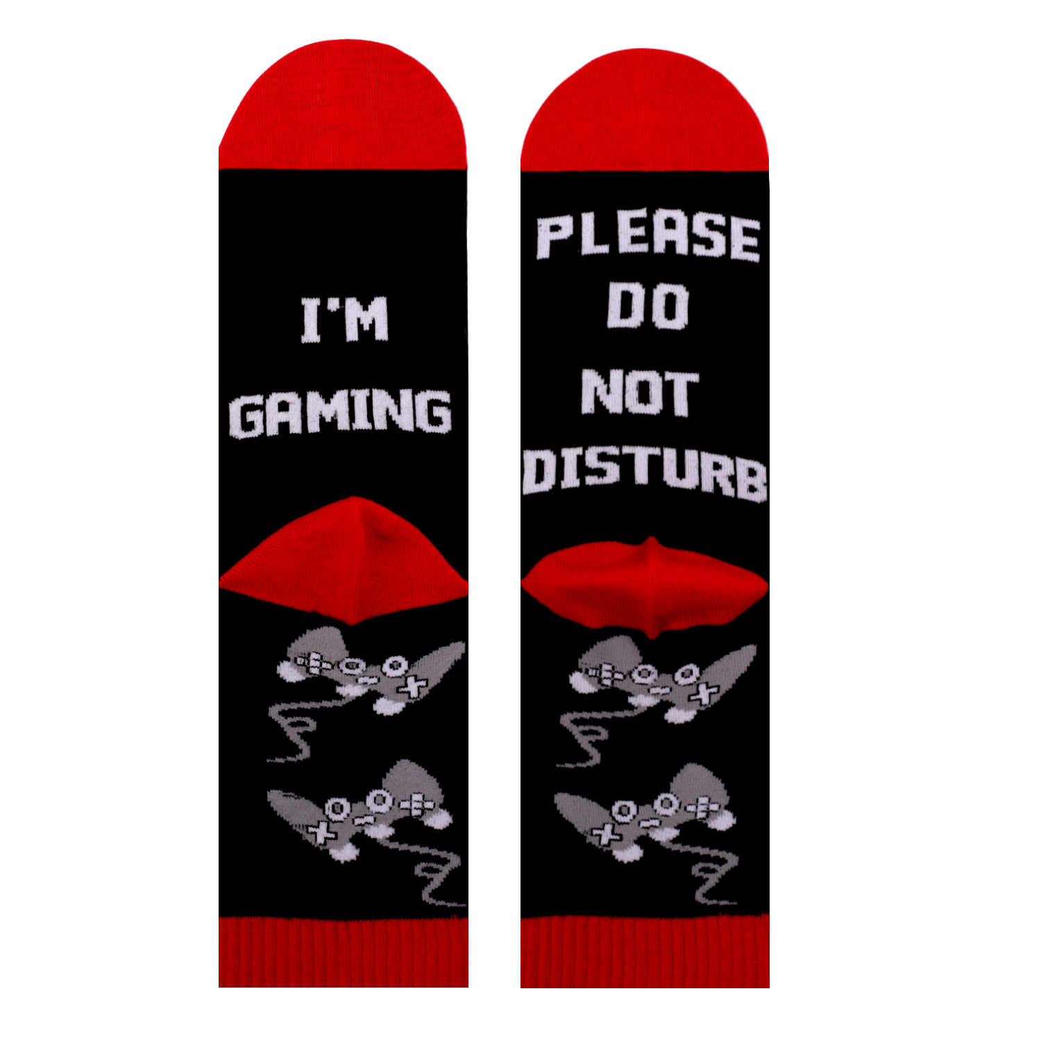 Do Not Disturb Letter Printing European and American Socks Autumn and Winter Men's Amazon Thickened Cotton Padded Mid-Calf Game Socks