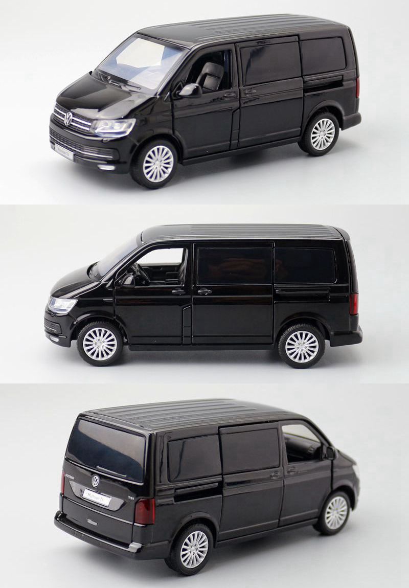 jkm合金汽车模型1:32大众t6迈特威商务车mpv声光儿童玩具六开门