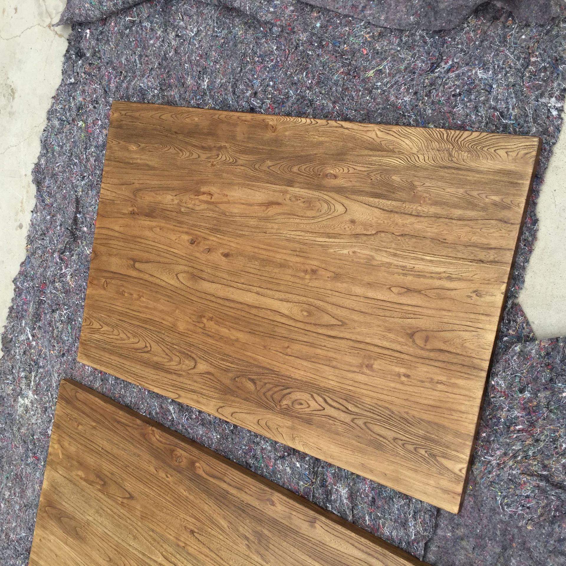 新中式民俗老榆木家具楼梯踏步护墙板材 仿古桌面板纹理清晰