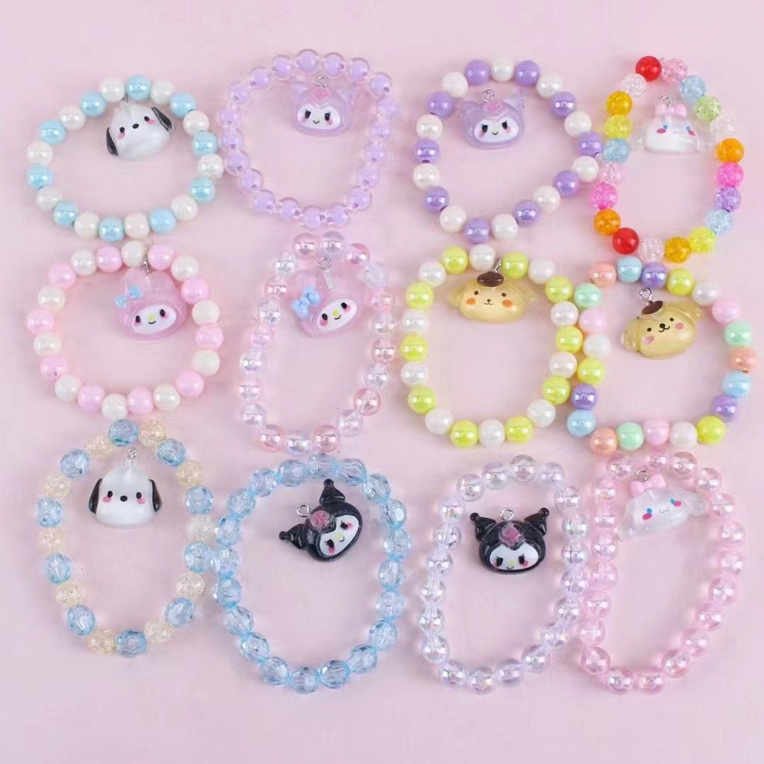 DIY Bracelet String Beads Plastic Sanliou Beaded Summer Boxed Cute Korean Girl Two Yuan Product Hot Sale