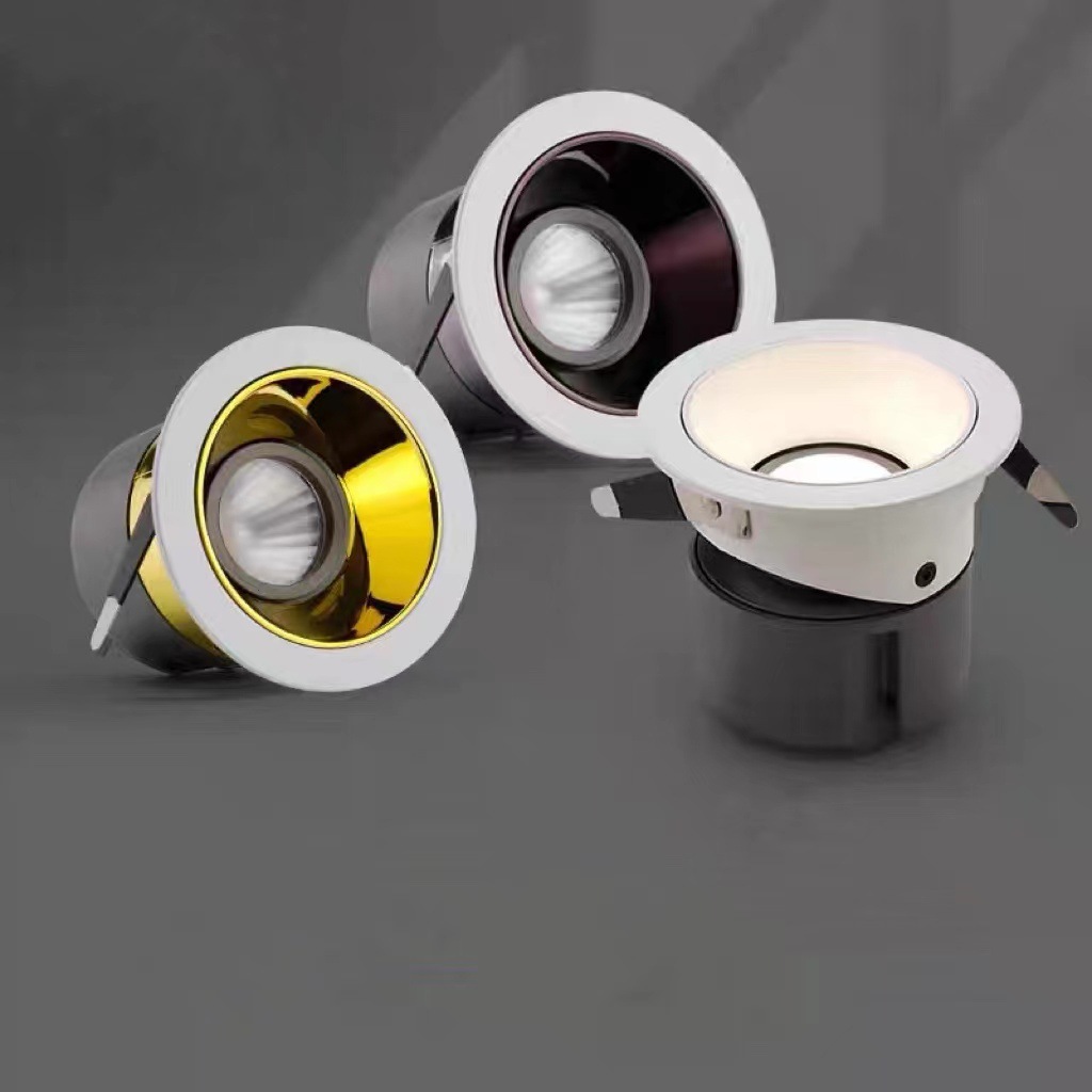 防眩光射灯嵌入式射灯科锐cob洗墙灯家用窄边框led筒灯无主灯照明