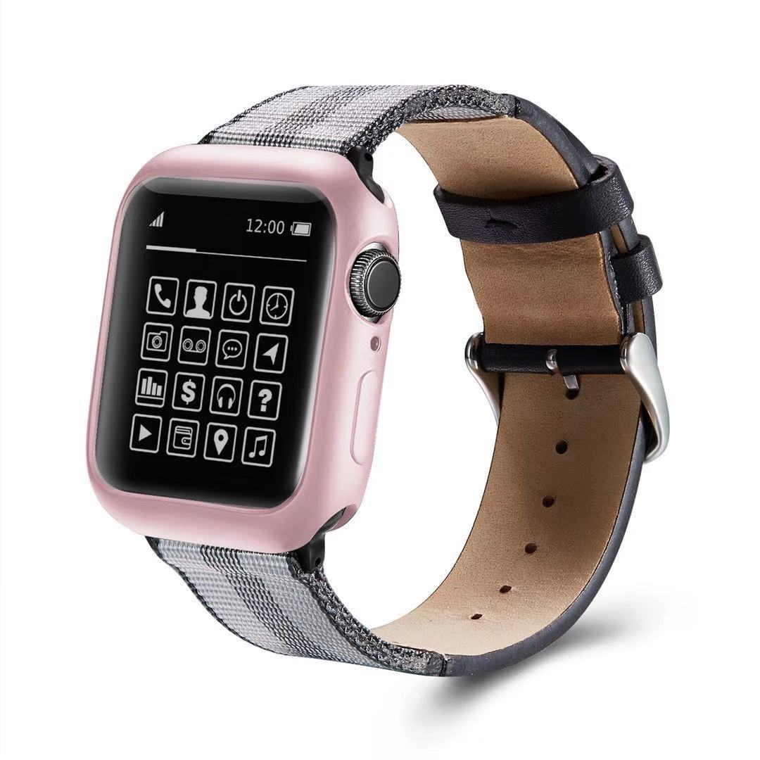 适用iwatch4手表壳6代se苹果手表iwatch5/2/3代保护套磨砂软壳薄