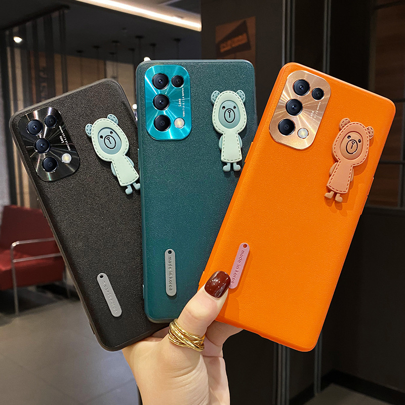 适用opporeno5手机壳reno5pro新款高档皮质reno5镜头全包保护防摔