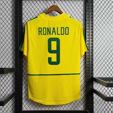 复古2002世界杯巴西球衣主场9号罗纳尔多纪念球迷版