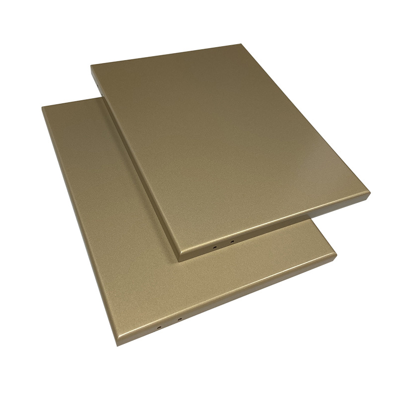 0mm厚玫瑰金色金属烤漆冲孔板