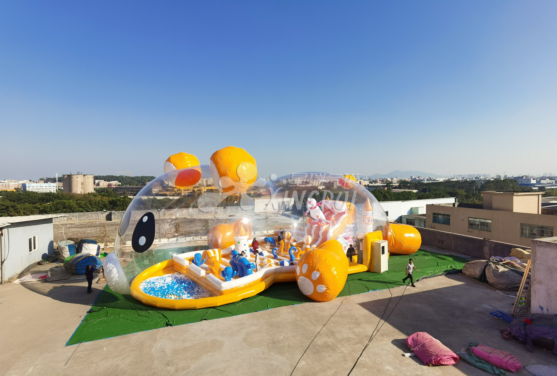 充气熊宝宝乐园鲸鱼岛熊猫岛鼠乐园牛乐园猪乐园百万海洋球厂家