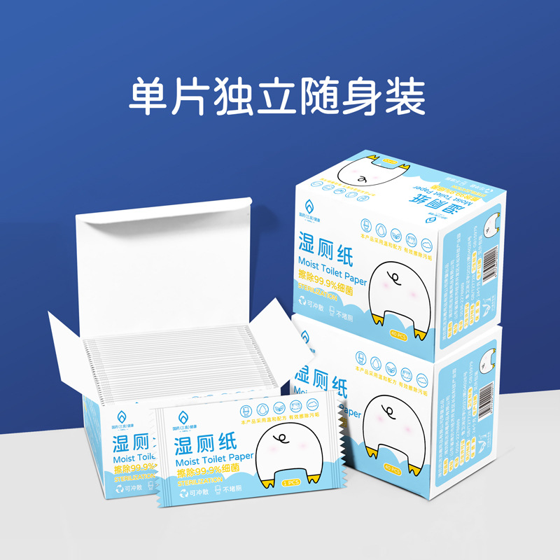 Large Package 80 Wet Toilet Paper Degradable Washable Wet Toilet Paper Adult Sanitary Wipes Wet Toilet Paper Factory Wholesale