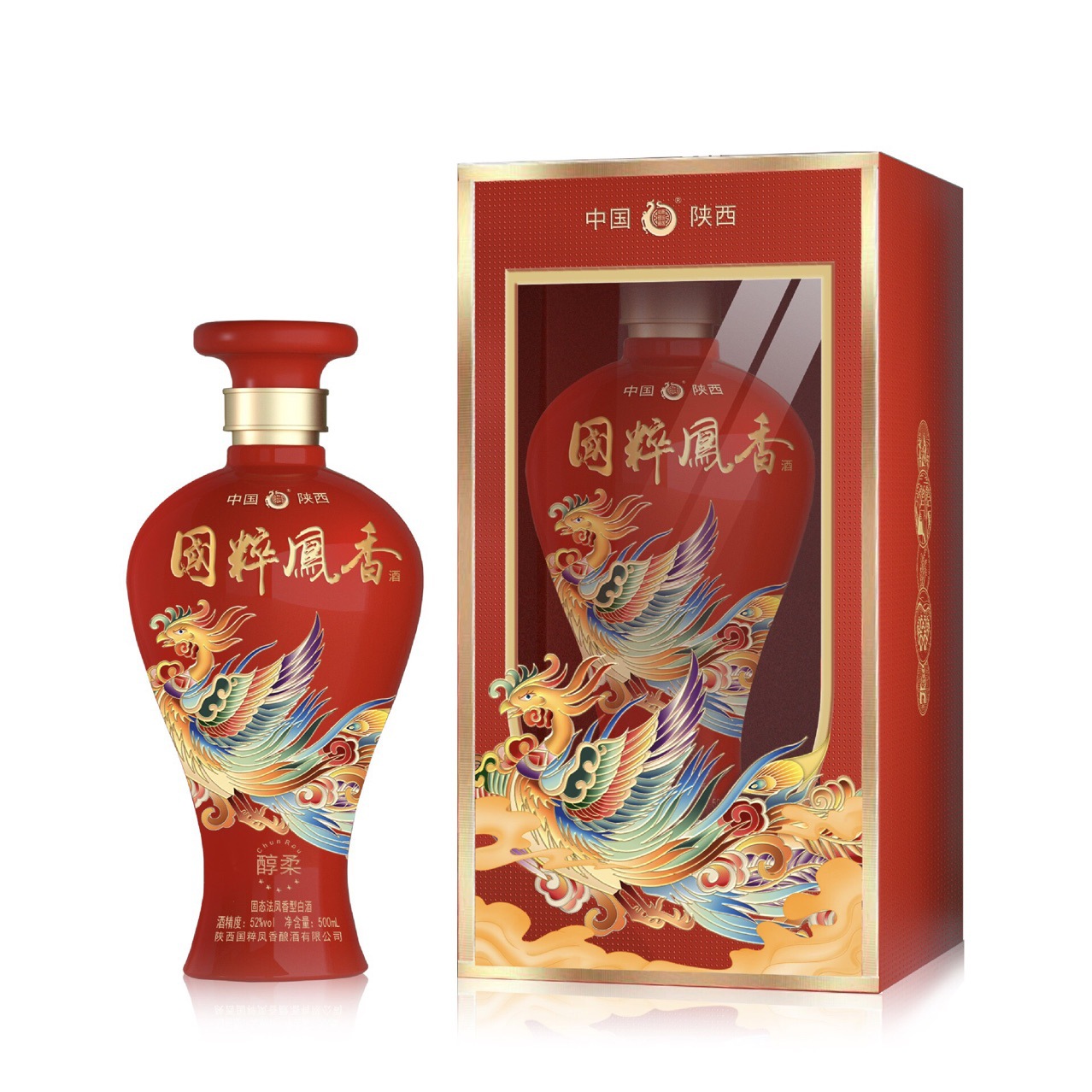 国粹凤香醇柔52度凤香型白酒 500ml*6整箱凤香型白酒-阿里巴巴