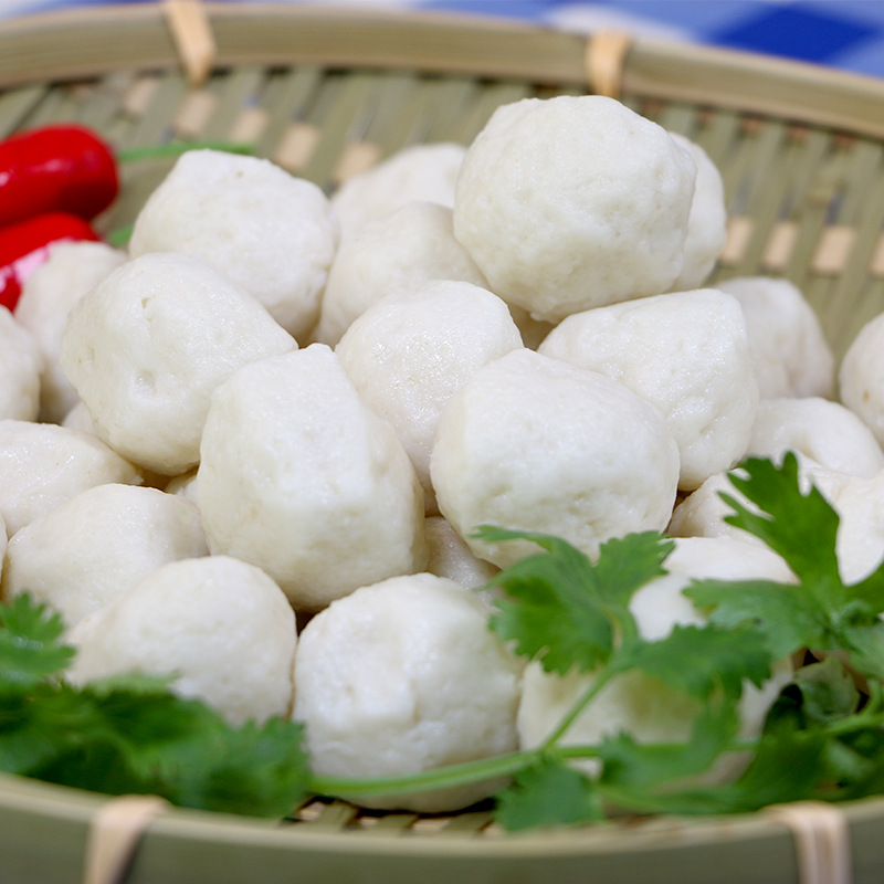 零食湖北牌洲特产草鱼丸农家纯手工鱼丸圆子新鲜鱼糕火锅食材350g