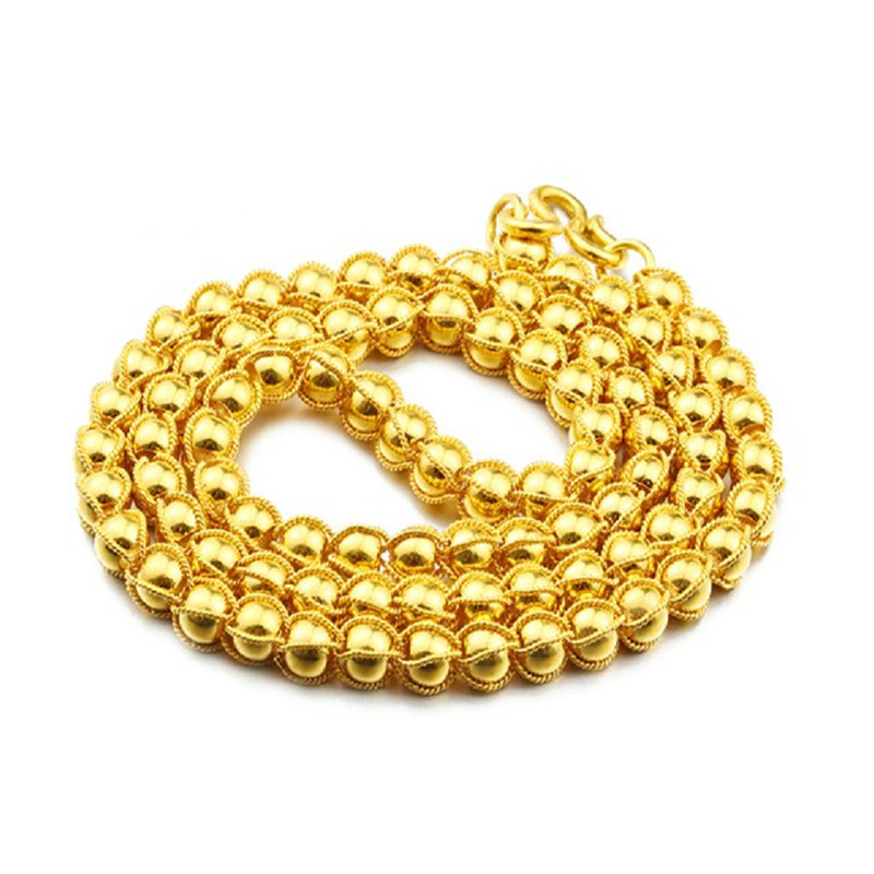 泰金项链 男士项链 金钱线包佛珠项链 龙头项链霸气吊坠配链