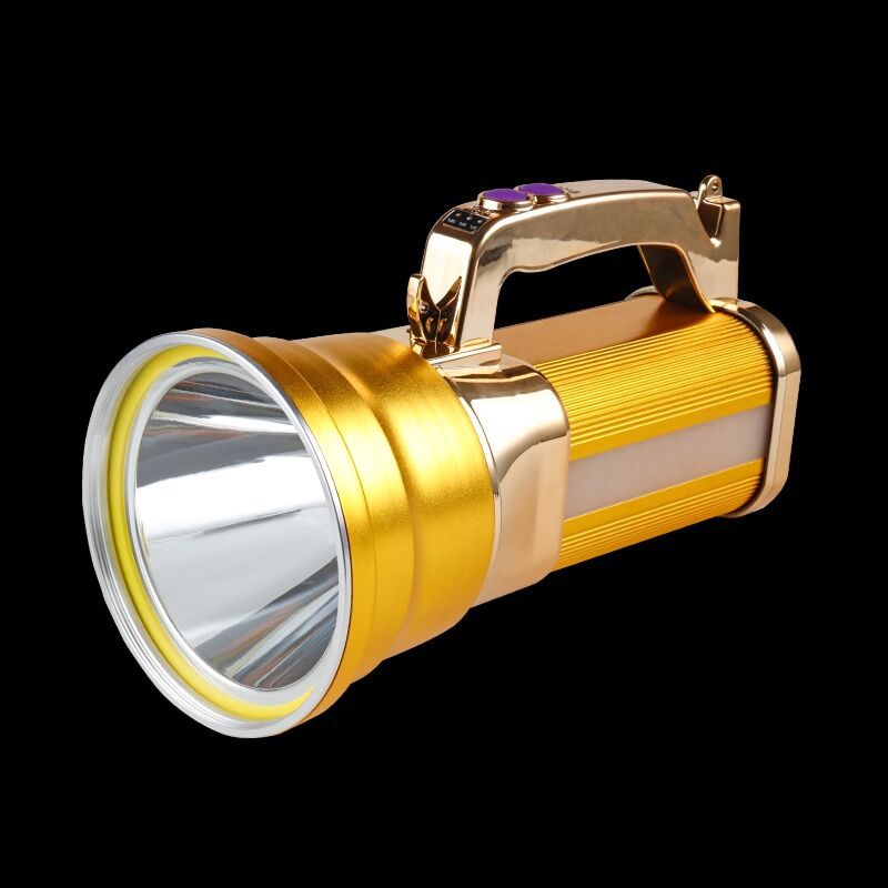 9核6万w手提12伏led强光充电超亮钓鱼灯通宵续航户外手电筒探照灯