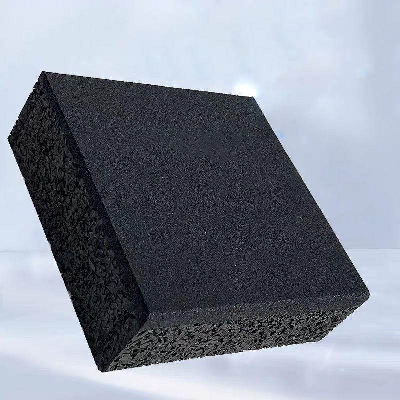 定制橡胶软木颗粒地面减震砖块 150*150*50mm 浮筑楼板减震隔音器