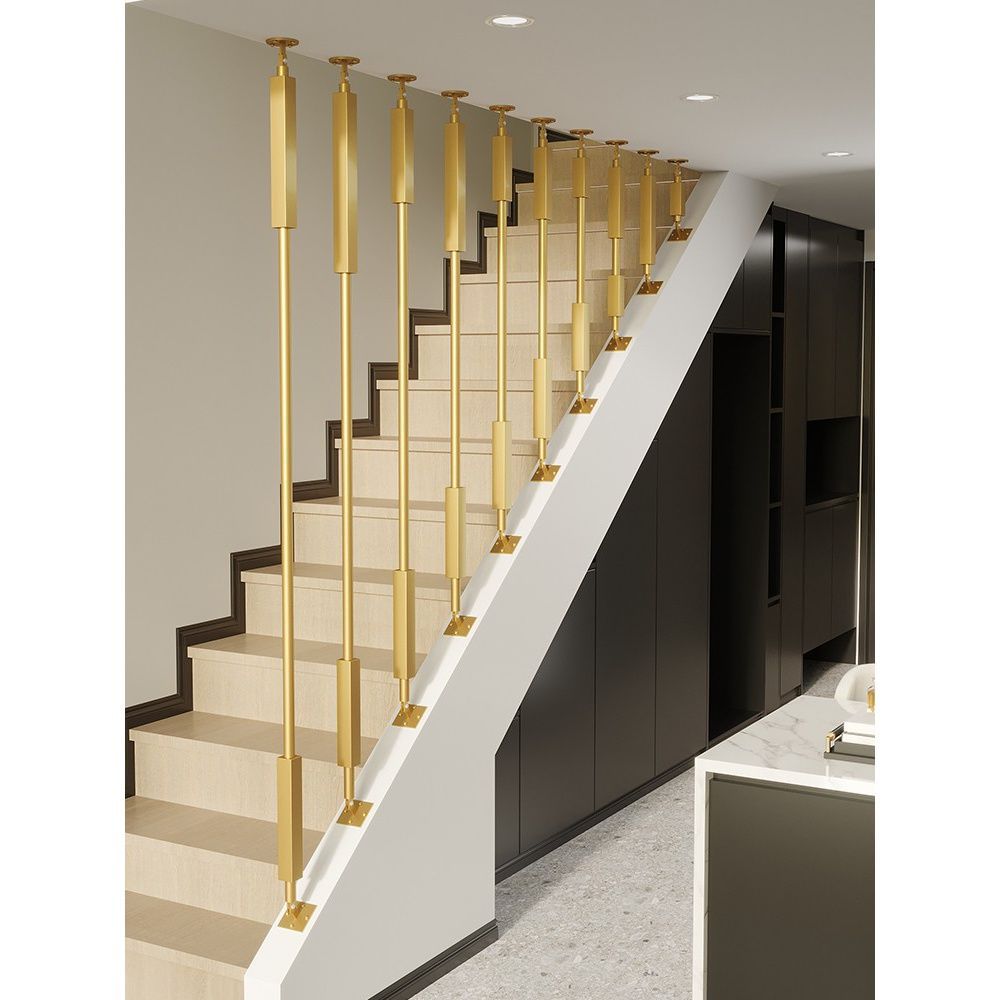 现代简约轻奢铁艺楼梯扶手装饰欧式创意别墅室内阁楼酒吧复式围栏