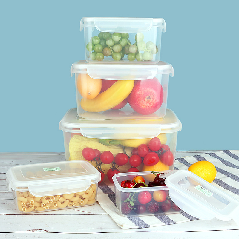保鲜盒微波炉加热饭盒透明收纳盒冰箱用于食品级塑料密封盒子日用
