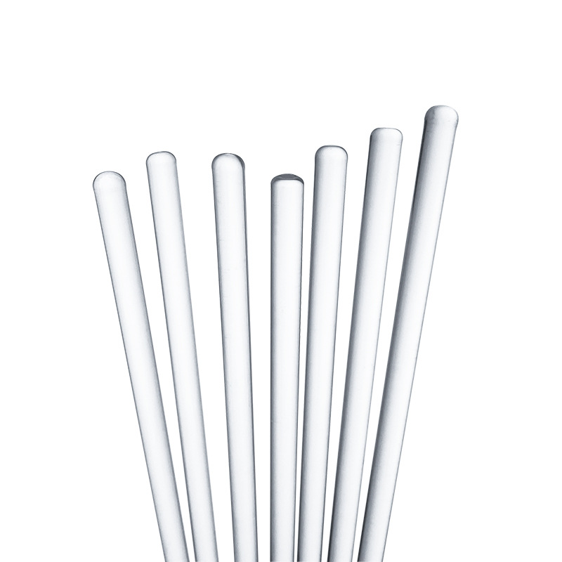 玻璃棒 长20cm 优质圆滑烘头实心玻璃棒 耐高温玻璃搅拌棒实验室