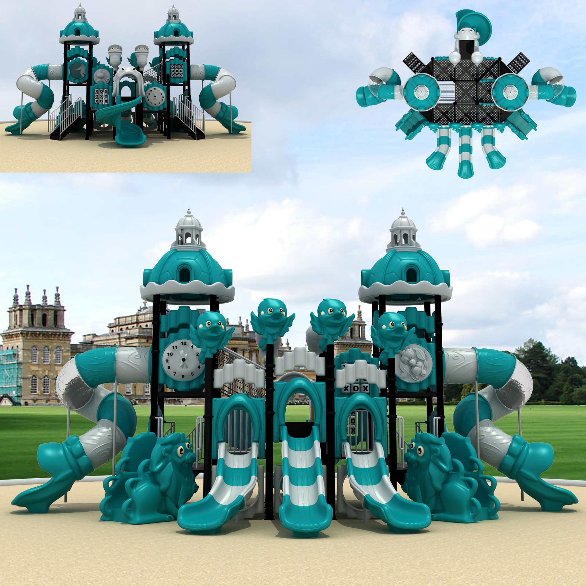 厂家直供小博士滑梯儿童户外大型玩具水上乐园游乐设备幼儿园滑梯