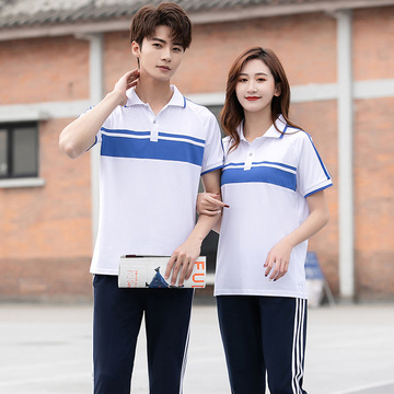 春夏季新款中学生校服高中生短袖校服初中毕业班服运动小学生校服