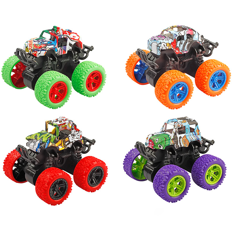 Children's Toys Wholesale Stall Goods Night Market Stall Small Goods Inertia Four-Wheel Drive off-Road Car Children Toy Car