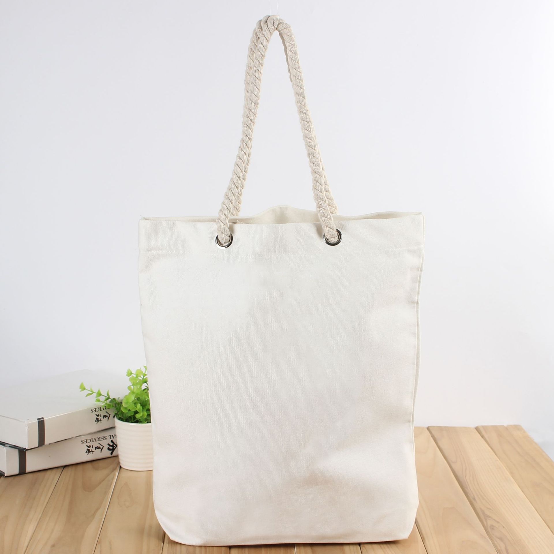 厂家麻绳手提棉布袋棉绳单肩购物袋学生补习单肩包帆布袋-阿里巴巴