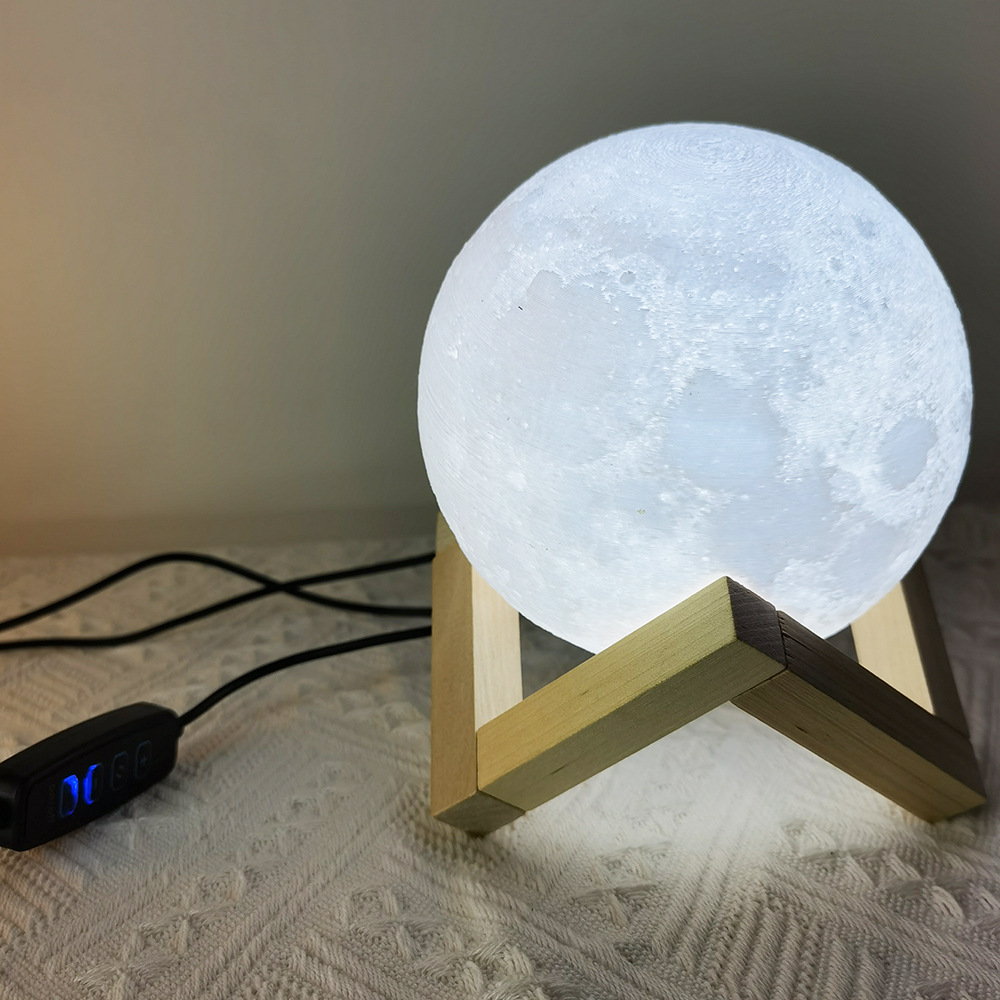 跨境usb直插月球灯月亮灯3d打印迷你地摊氛围灯小夜灯夕阳装饰灯