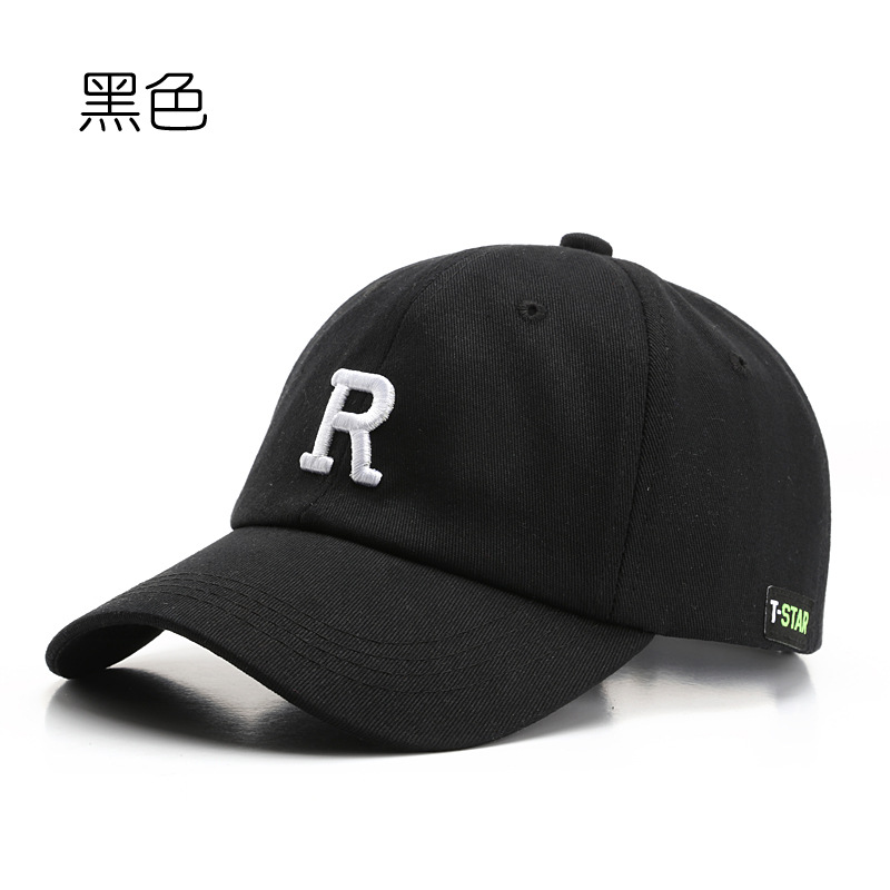 Hat Spring and Autumn Fashion Simple Letter Embroidery Curved Brim Cotton Peaked Cap Men's Outdoor Sports Sun Protection Sun Hat