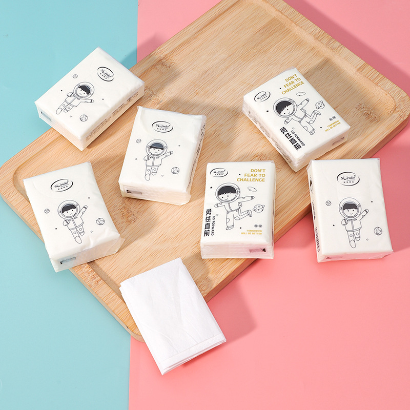 卡通迷你手帕纸原生木浆随身便携可爱学生小包餐巾面巾纸卫生纸巾