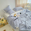 ins Cream-colored Cotton Washed cotton Summer quilt Solid fresh lace pure cotton summer quilt Cool in summer Three ins Cream-colored Cotton Washed cotton Summer quilt Solid fresh lace pure cotton summer quilt Cool in summer Three