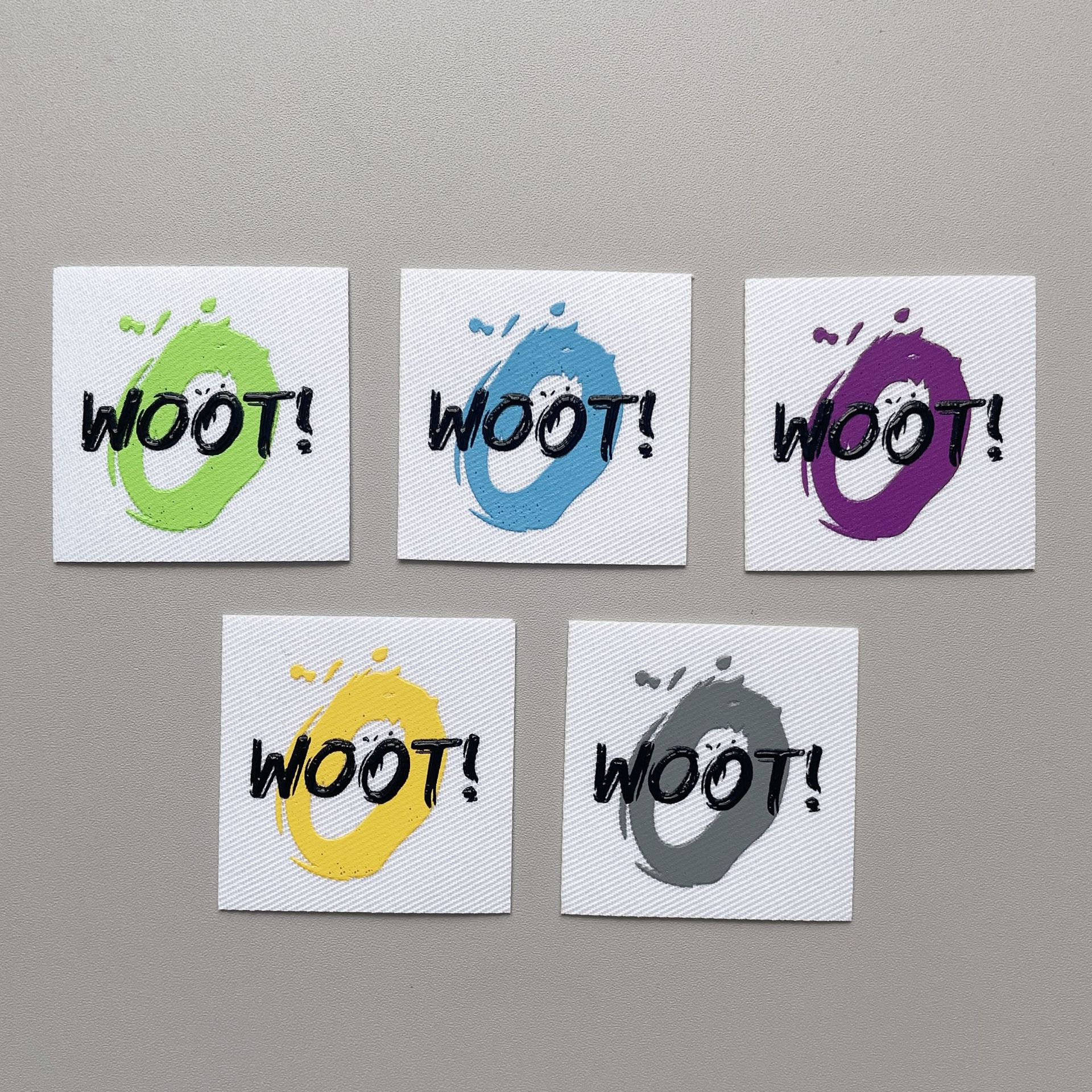 新款立体工艺字母章仔服装辅料 箱包配饰补丁贴 胶印丝印印刷布标