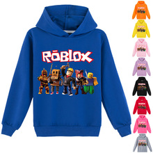 新品跨境电商 ROBLOX 中大童卡通春秋印花时尚连帽衫卫衣上衣Y226